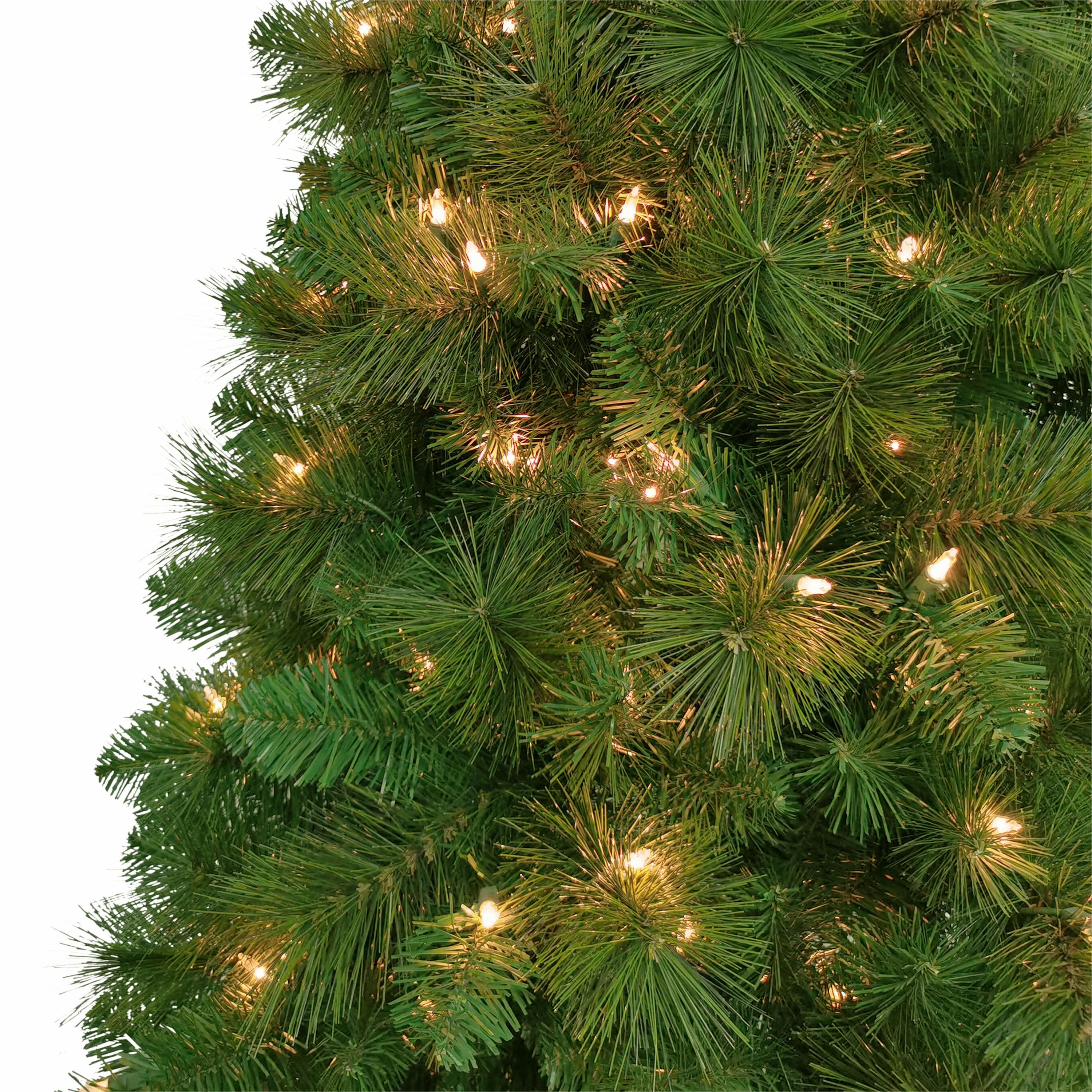 6.5ft Pre-lit Wall Half Tree